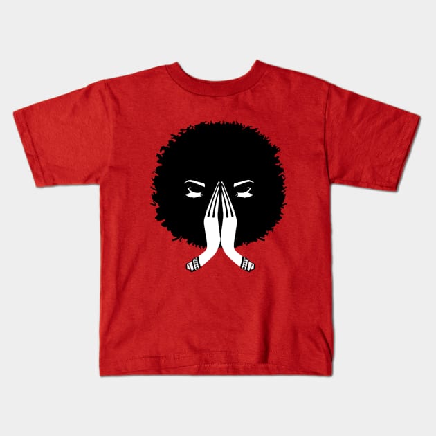Afro women praying Kids T-Shirt by TshotDesign